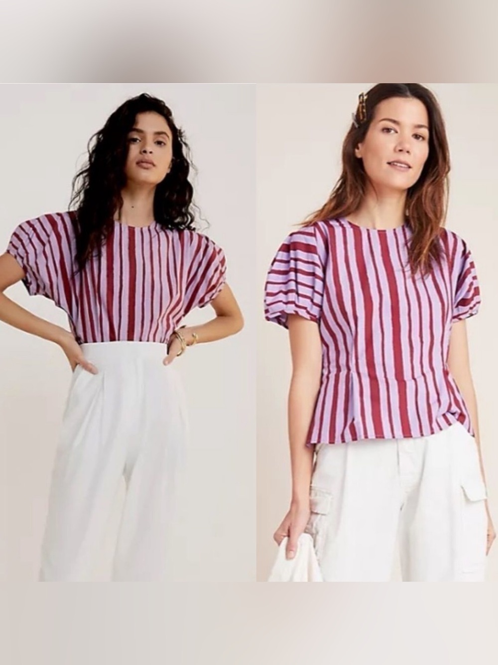 Anthropologie Mignon Doo Lina Poplin Stripe Top